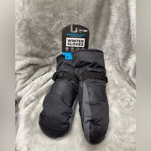 Summit Loft Winter Ski Mittens, Men's XS/S, Black,Waterproof, New